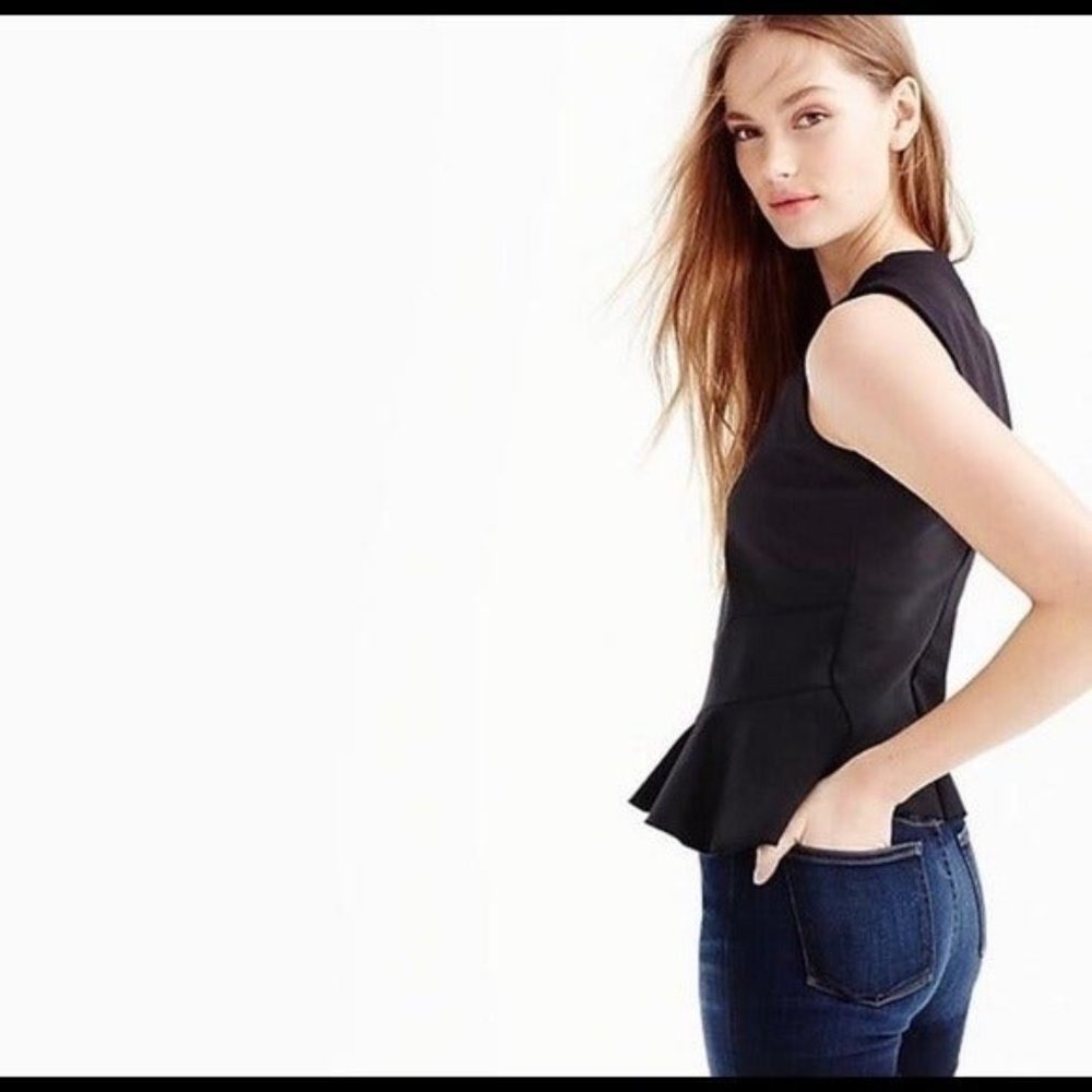 J. Crew Structured Flutter Hem Top - image 2